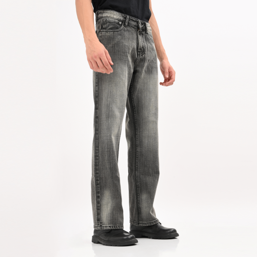 Grey Straight Fit Jeans - Image 4