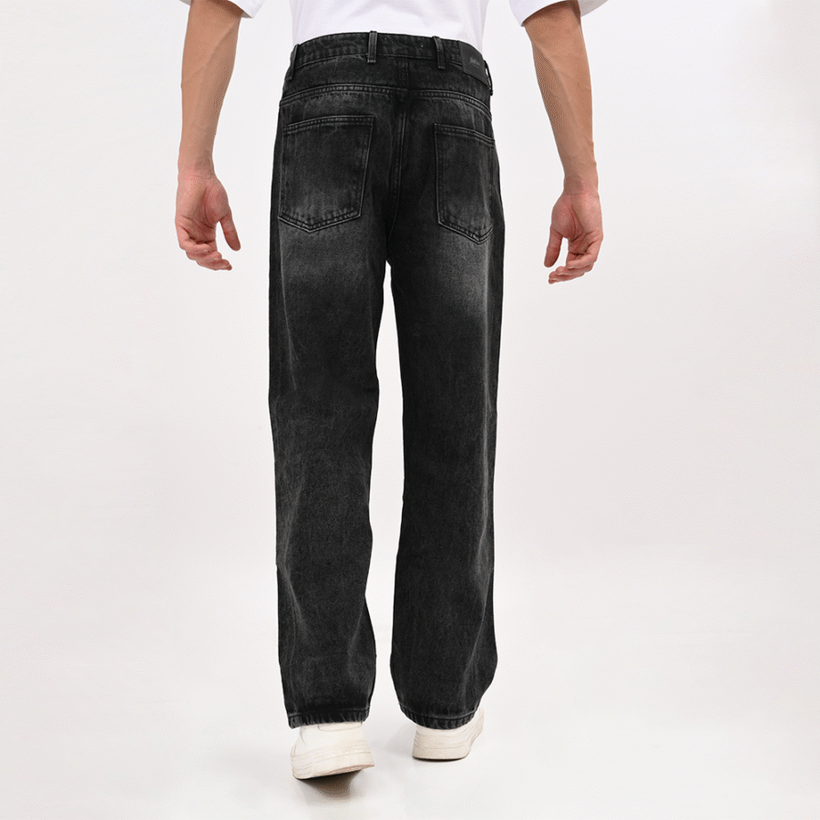 Shaded Black Straight fit Jeans - Image 5