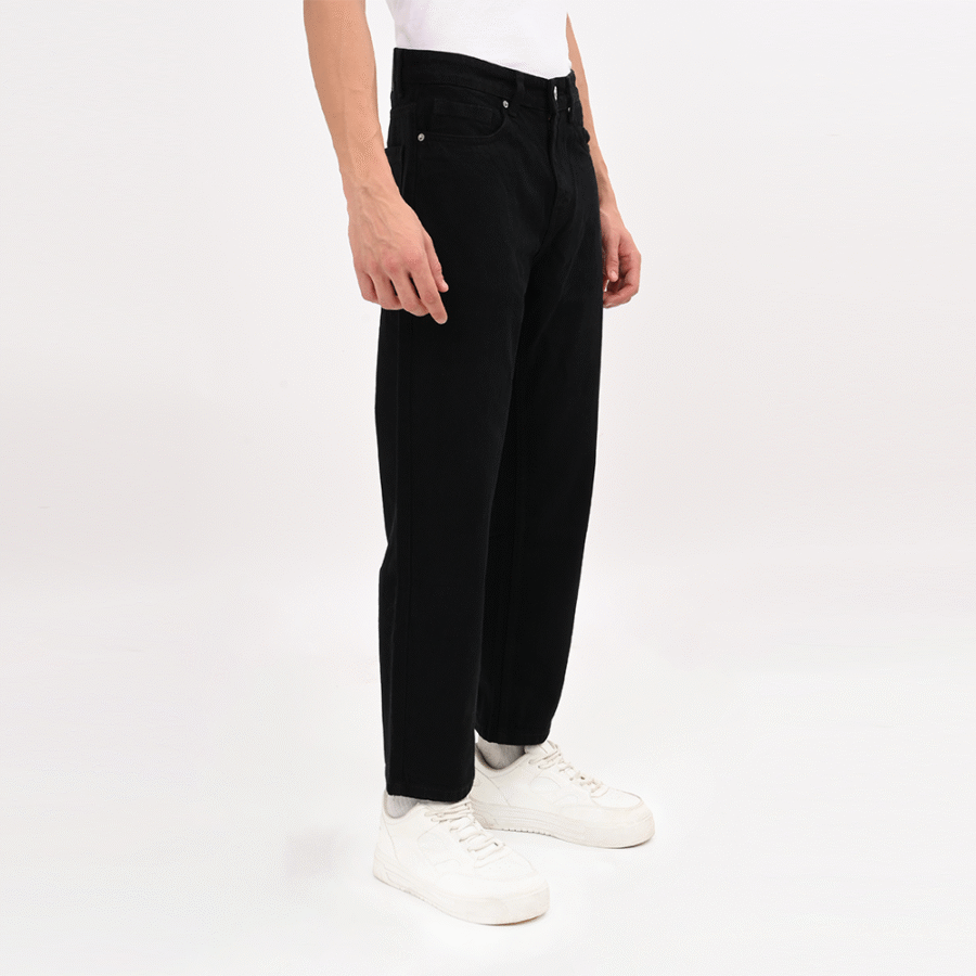 Straight Fit Jet Black Jeans - Image 3
