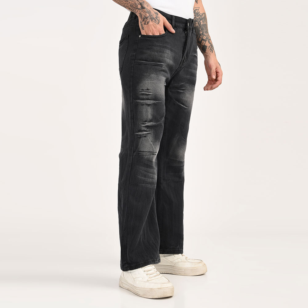 Bootcut Washed Jeans - Image 3