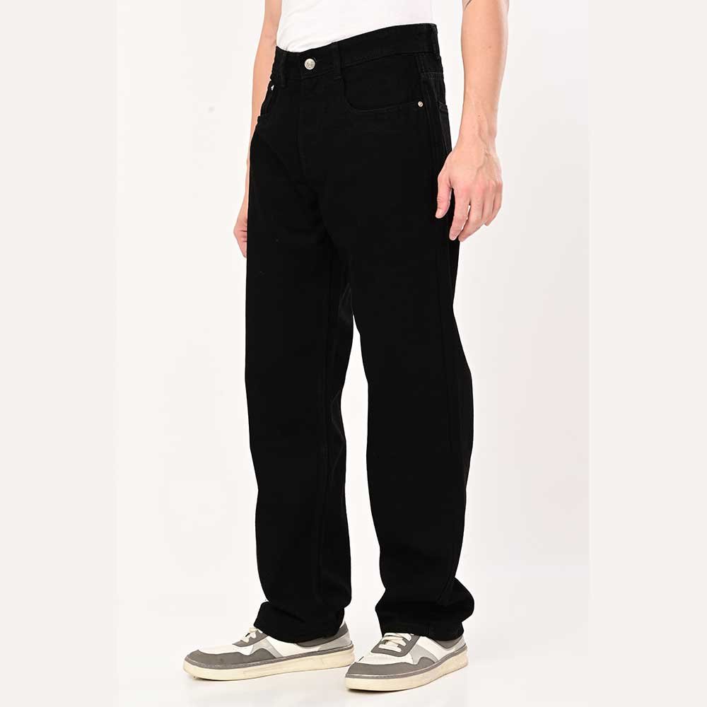 Core straight fit black jeans