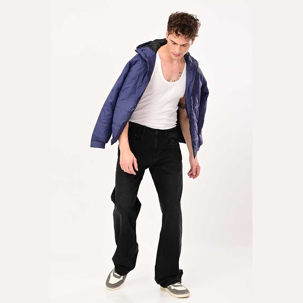 Loose fit black shaded jeans