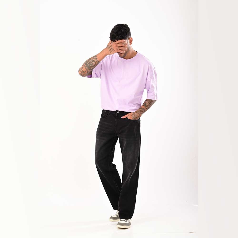 Relax fit black shaded jeans