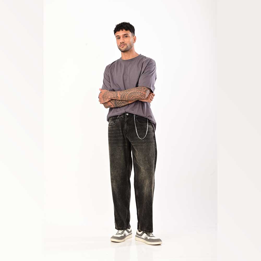 Relax fit yellow shaded  jeans