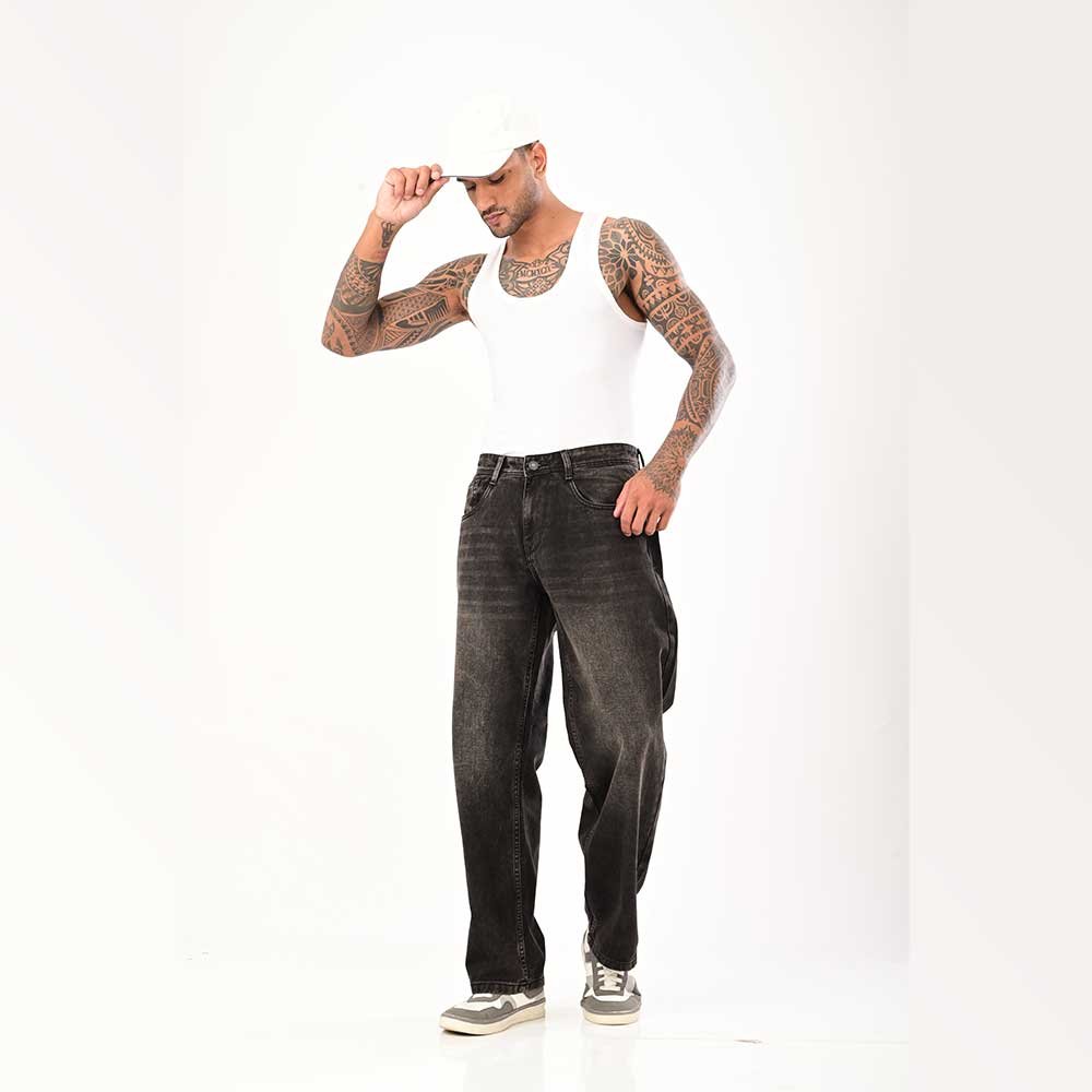 Relax fit brown shaded jeans