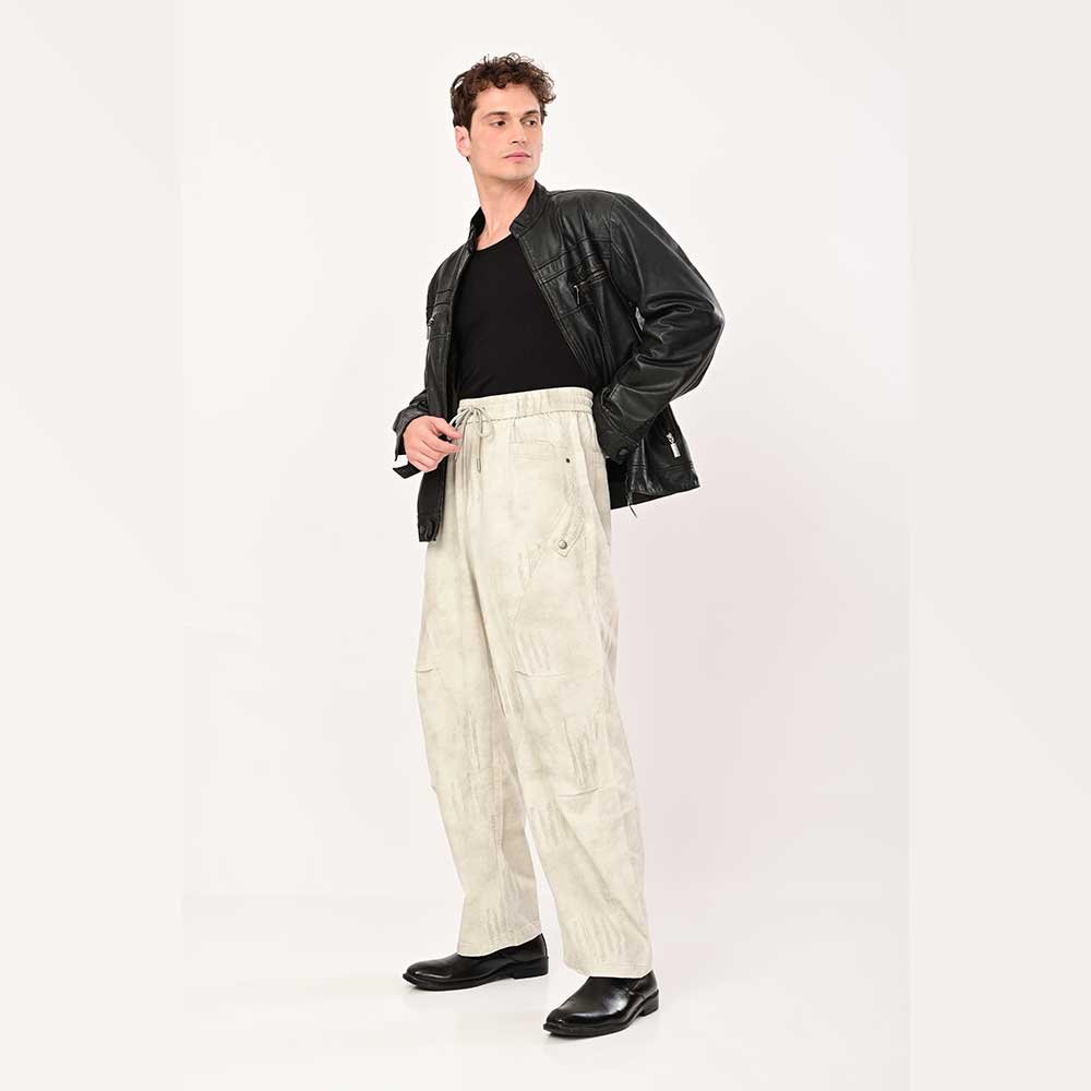 Washed utility jeans